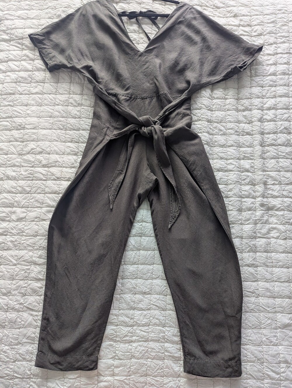 Free People Shining Sun One Piece Linen Blend Jumpsuit Size M - Picture 3 of 7